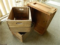 3-- OLD WOODEN CRATES