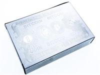 BITCOIN .999 Fine Silver Leaf Foil Playing Cards