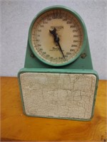 1930's Hanson Mint Green Petite Bathroom Scale