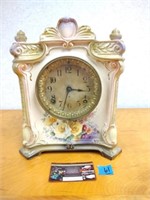 Ansonia Porcelain Royal Bonn 1755 Mantle Clock