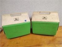 Vintage John Deere Igloo Coolers - well used