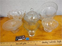 Vintage Glassware - bowls & lidded dish