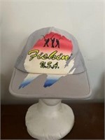 Vintage fishing USA trucker hat