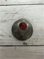 Red stone pin