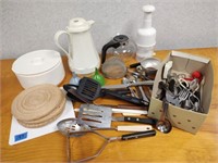 Kitchen Goods - utencils, coffee pot