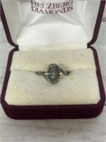 Silver ring with stones marked 925