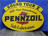 Double Sided  PENNZOIL SIGN 22 x 30