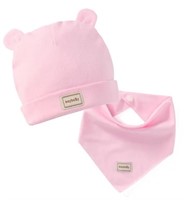 Infant Toddler Cute Hat and Bib Saliva Towel