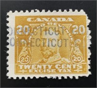 1915 Canada 20 Cents EXCUSE TAX Stamp