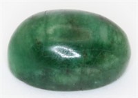 14.04 ct  Colour Enhanced Emerald Oval Cabochon