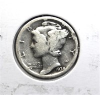 1934 USA Silver Mercury Dime