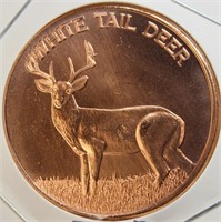 1 Oz Fine Copper White Tail Deer