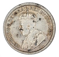 1917 Canada 5 Cent Coin VF+ 92.5% Silver