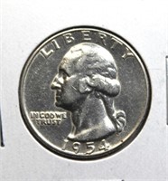 1954-S USA Silver Quarter