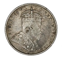 1910 Canada 5 Cent Coin VF+ 92.5% Silver