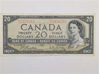 1954 Bank of Canada $20 VF