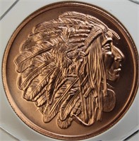 1 Oz fine Copper Indian Head