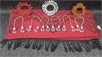 Candle Rings, Curtain Tiebacks & Table Scarf