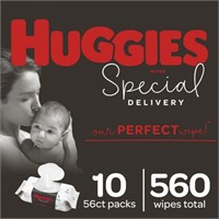 10 PACK HUGGIES UNSCENTED WIPES FOR BABY