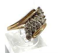 14K Gold Bezel Set Diamond Ring