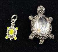 Sterling Silver Turtle Pendants