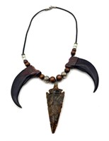 Arrow Head and Claw Necklace