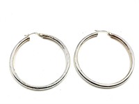 Thai Sterling Silver Hoop Earrings