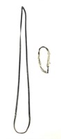 Sterling Silver Herringbone Necklace And Bracelet