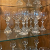 12 Vintage Mikasa Crystal Wine Glasses ‘The Ritz’