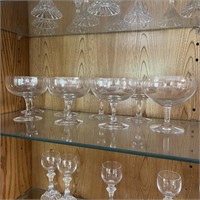 8 Vintage Short Sherbet/ Champagne Glasses