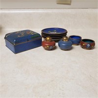 Enameled Brass Box & Collectibles