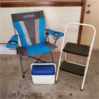 Folding Chair & Stepstool Lot