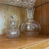 Glass Cruet & Vase