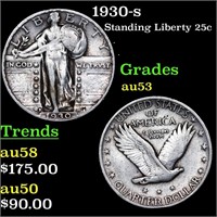 1930-s Standing Liberty Quarter 25c Grades Select