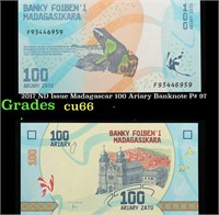 2017 ND Issue Madagascar 100 Ariary Banknote P# 97