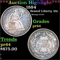 Proof ***Auction Highlight*** 1884 Seated Liberty