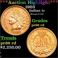 Proof ***Auction Highlight*** 1903 Indian Cent 1c
