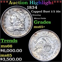 ***Auction Highlight*** 1834 Capped Bust Half Dime