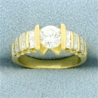 1.25ct TW Diamond Engagement Ring in 18K Yellow Go