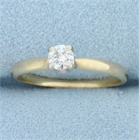 Solitaire Diamond Engagement Ring in 14K Yellow Go
