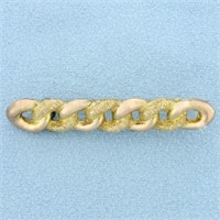 Antique Victorian Curb Link Pin in 9K Yellow and R