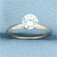Certified Solitaire Diamond Engagement Ring in 14K