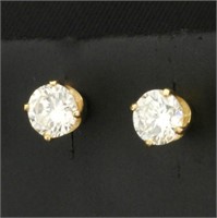 1ct TW Diamond Stud Earrings in 14K Yellow Gold
