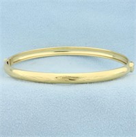 Etched Design Bangle Bracelet in 14k Yellow Gold