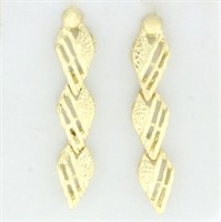 Dangle Drop Earrings in 14k Yellow Gold