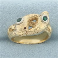 Snake Ring in 10 Yellow Gold