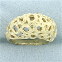 Free Form Bombe Ring in 14k Yellow Gold
