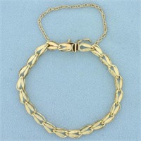 Designer Link 3D Bracelet in 14k Yellow Gold