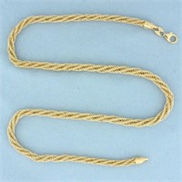 Twisting Helix Link Chain Necklace in 14k Yellow G
