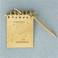 Mechanical Steno Pad and Pencil Charm or Pendant i